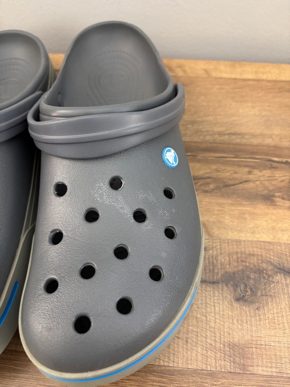 Crocs Classic Perforated Slingback Clogs Gray Men’s - Picture 5 of 10